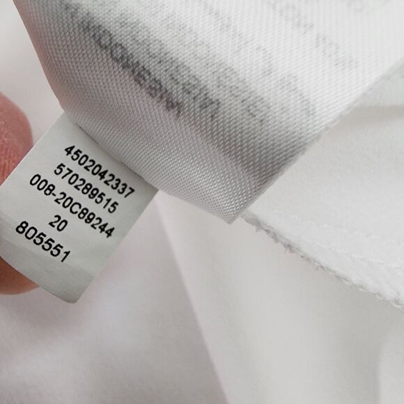 Chico's Tunic Top Womens Size 1 Medium White Layered Knit Woven Split Back Relax - Picture 9 of 9